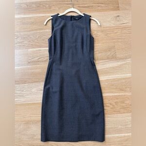 Theory Betty 2B dark charcoal gray melange dress size 00